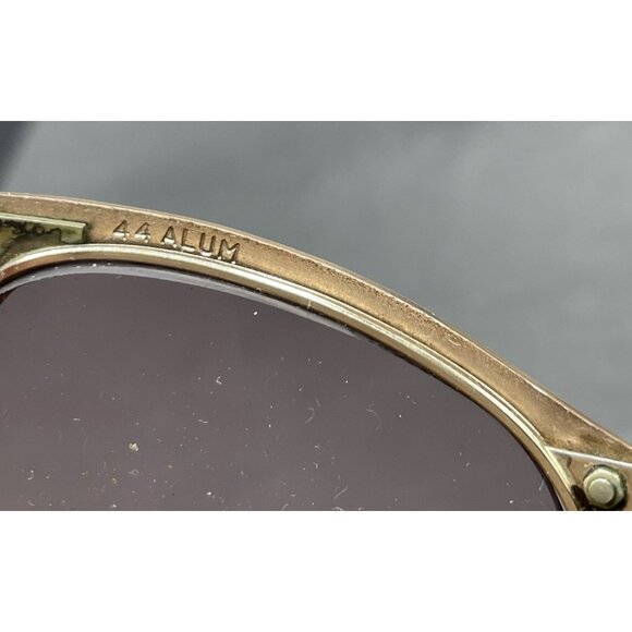 VTG Cat Eye Glasses Mid Century Gold Tone Ornate 1/10 12K GF 44 Alum With Case - Picture 9 of 16